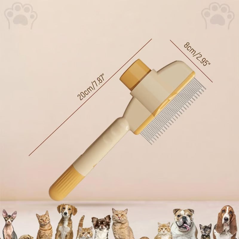 Self-cleaning Pet Flea Comb Grooming Brush