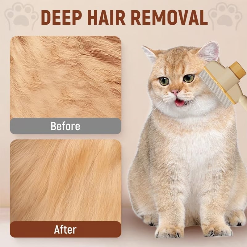Self-cleaning Pet Flea Comb Grooming Brush