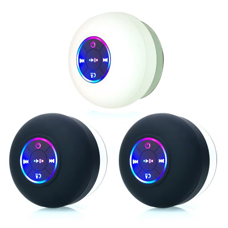 Mini Bluetooth Shower Speaker With Led Light