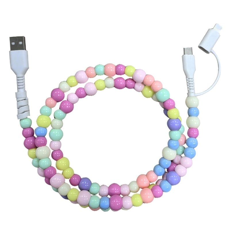 Kreatives Perlen-2-in-1-Datenkabel