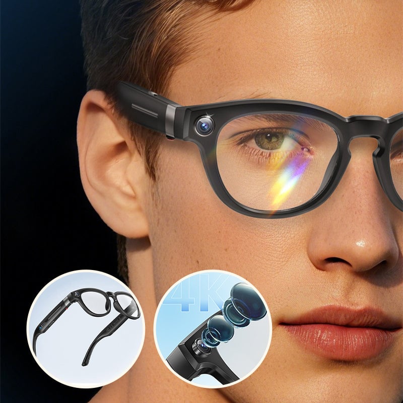 Q8 Smart Glasses with AI Translation, HD Recording, Calling & Music Playback