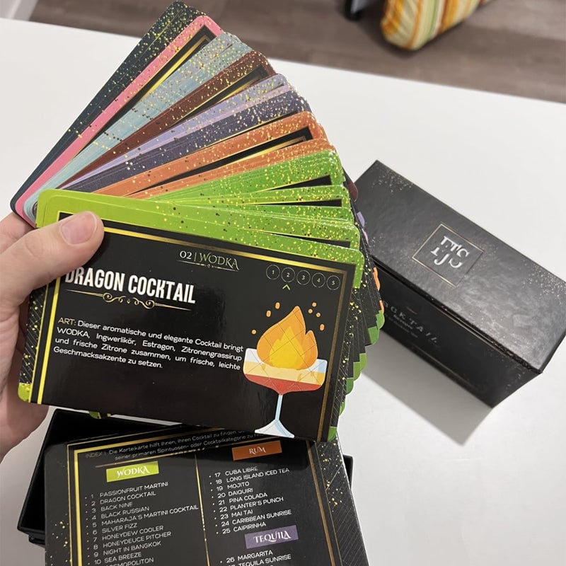 🍸️Cocktail Cards Box: 100 Cocktail Recipes to Master Cocktails