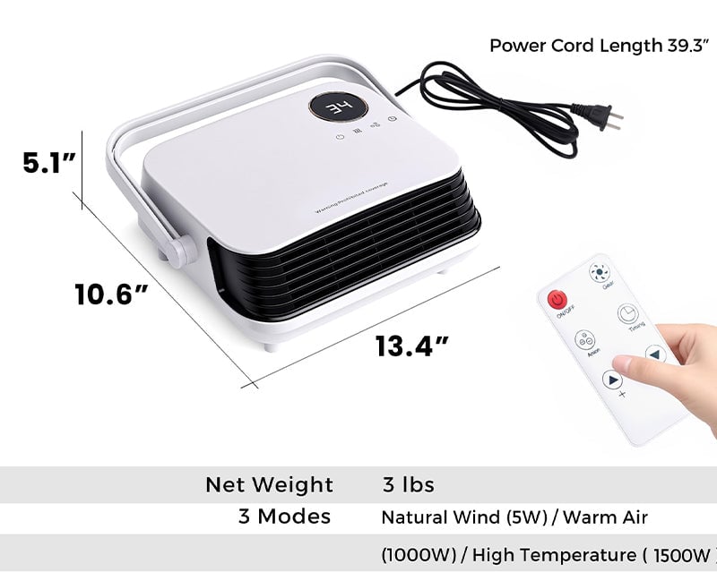 Sakerplus® Infrared Wall Mounted Electric Heater