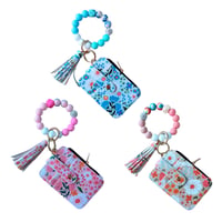Boho Credit Card Holder Keychain Bracelet