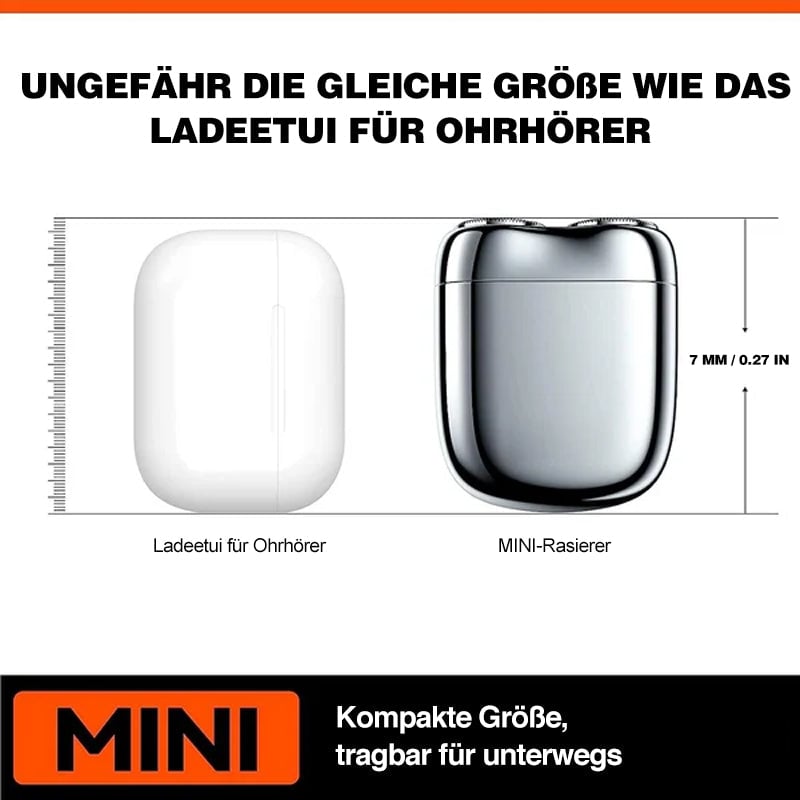 🪒Wiederaufladbarer, wasserdichter, kompakter Elektrorasierer