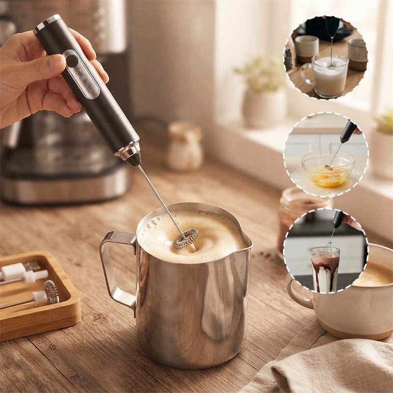 Electric Milk Frother & Egg Beater – 304 Stainless Steel