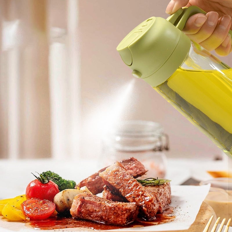 2-in-1-Ölsprüher und -spender aus Glas