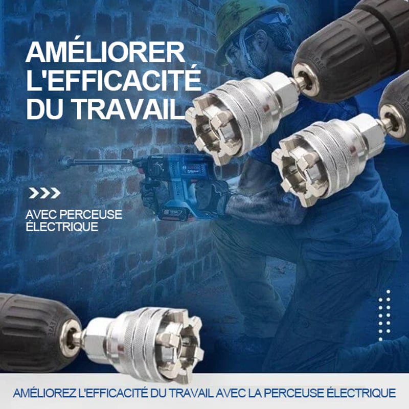 Clé à douille universelle multifonction