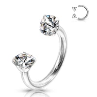 Zirkonia Hufeisenring für Piercings