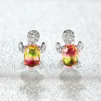 Crystal Turtle Earrings