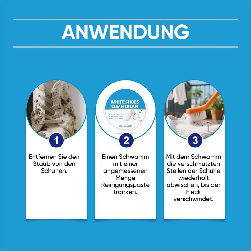 Sanfter Schuhreiniger & Aufhellungscreme – ohne Abspülen
