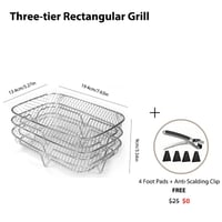 3-Layer Stackable Air Fryer Rack
