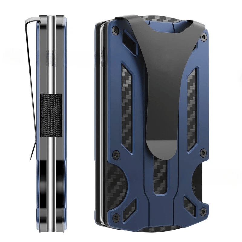 Slim Carbon Fiber Minimalist Wallet with RFID Blocking