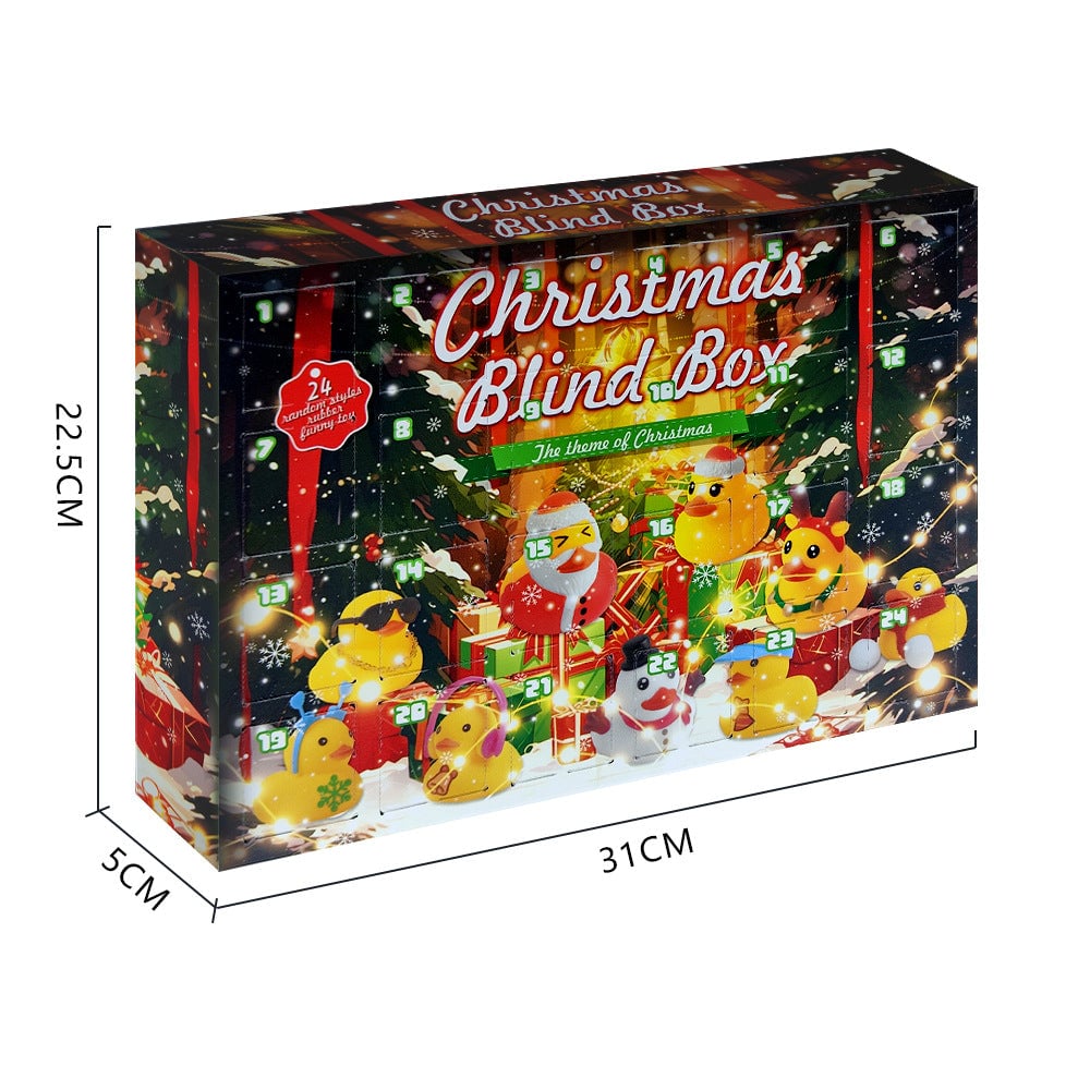 Christmas Duck Advent Calendar Countdown Blind Box Toy Set
