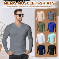 Men's Slim Fit V-Neck Longline Muscle Shirt