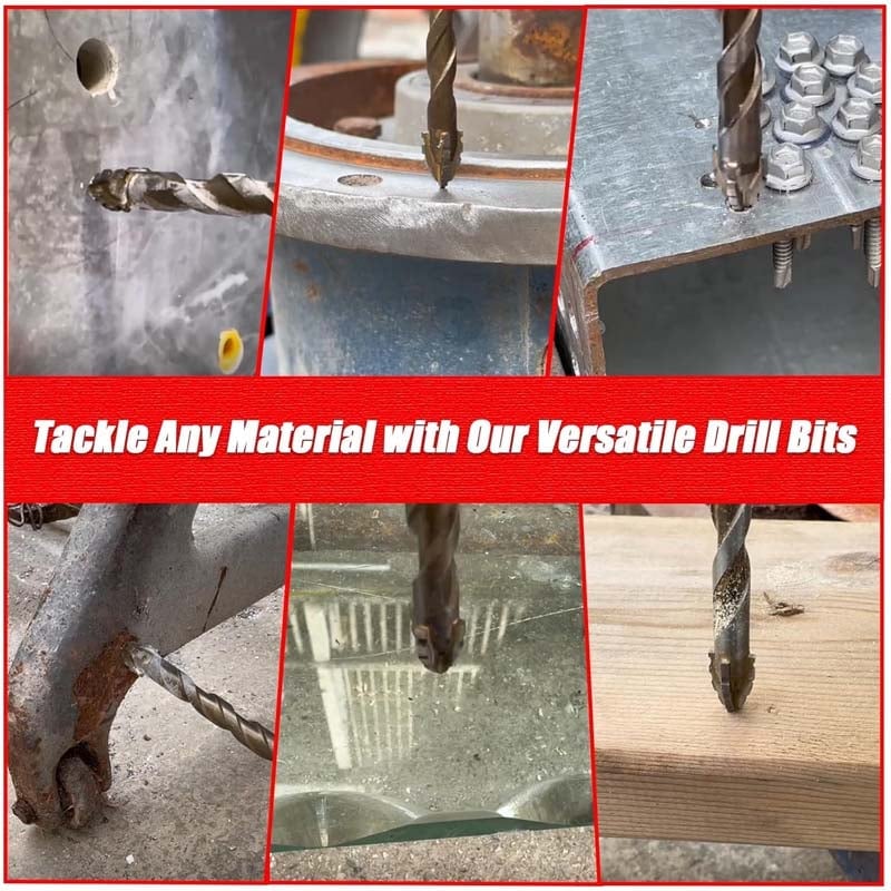 Four-Flute Sawtooth Eccentric Drill Bit