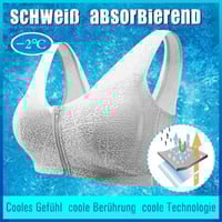 Atmungsaktiver Seiden-BH mit vorne Reißverschluss