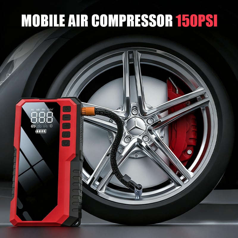 3-in-1 Emergency Jump Starter & Compressor System