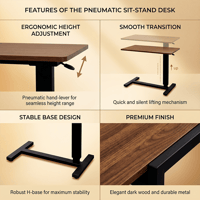 Kexon™ Hidden Casters Adjustable Bedside Table