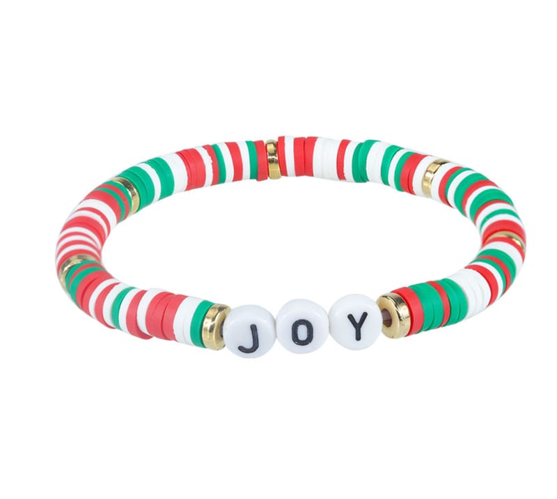 Christmas clay beaded bracelet