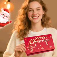 Enveloppe rouge de Noël pliable à 6 compartiments