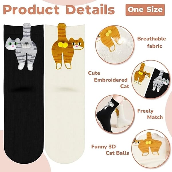 Cute Cat Socks with Balls