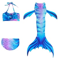 Girls Mermaid Tail Kids Swimsuit Bikini Set