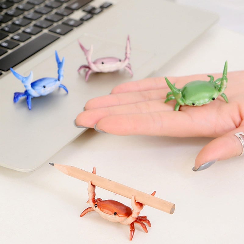 Creative weightlifting crab pen holder ornaments