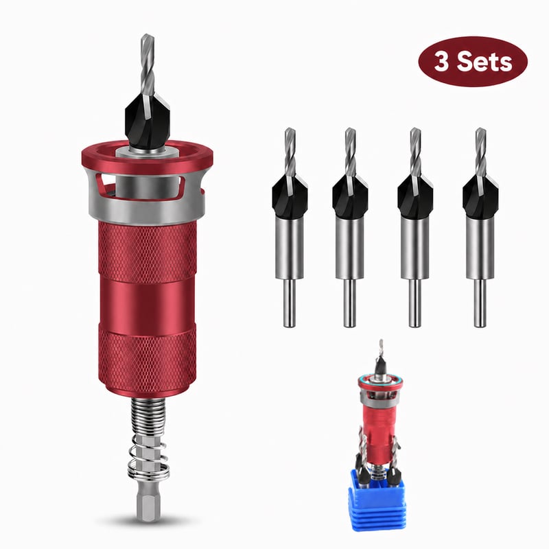 Sakerplus® Semi-Auto Depth Limit 4-Blade Countersink Drill
