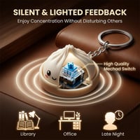 Light-Up Squeezable Steamed Bun Keychain