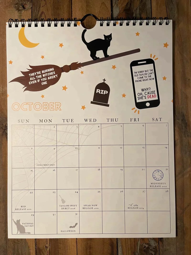 2024 Taylor Swift Låttexter kalender