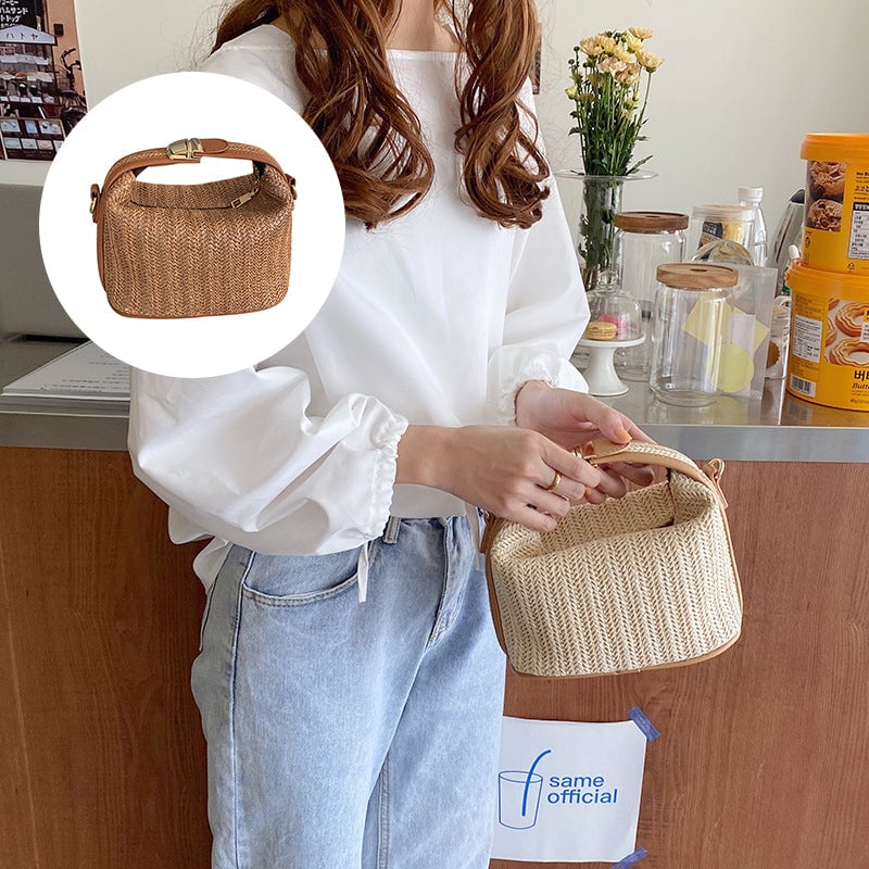 Casual Straw Woven Handbag for Women