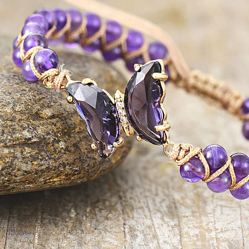 Healing Crystal Butterfly Armband