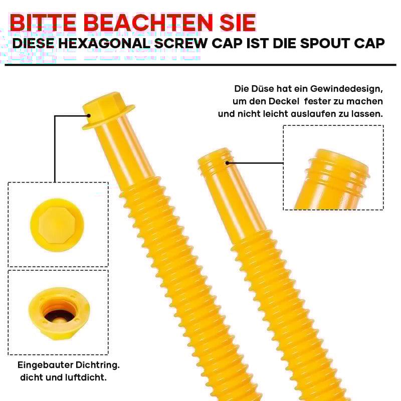 Saker Benzinkanister-Auslauf-Ersatz Mit Flexibler Anti-Verschütt-Düse