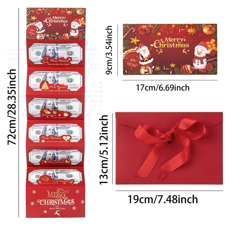 Foldable 6-Slot Christmas Red Envelope