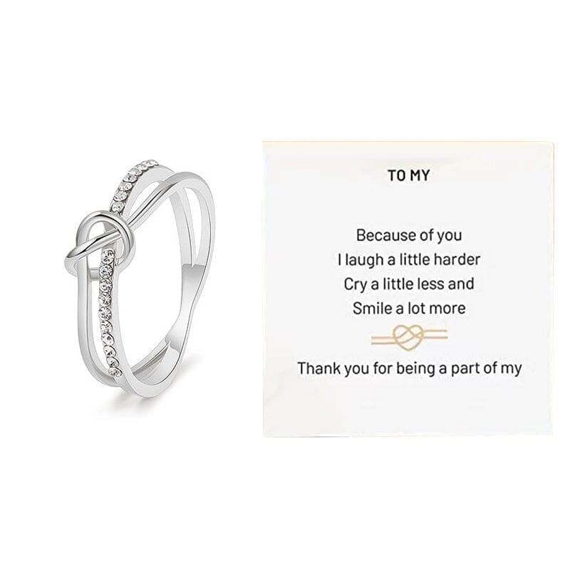 Mother & Daughter Bond Double Band Knot Ring