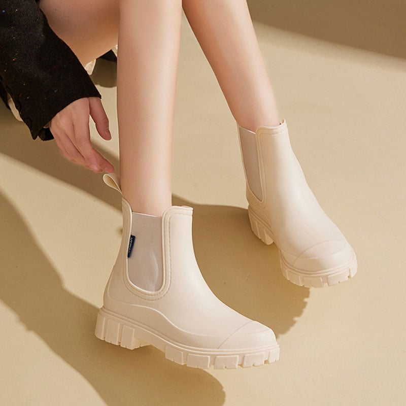 Damernas vattentäta och halkfria regnstövlar