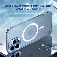 Funda de IPhone de Carga Magnética con Marco de Metal