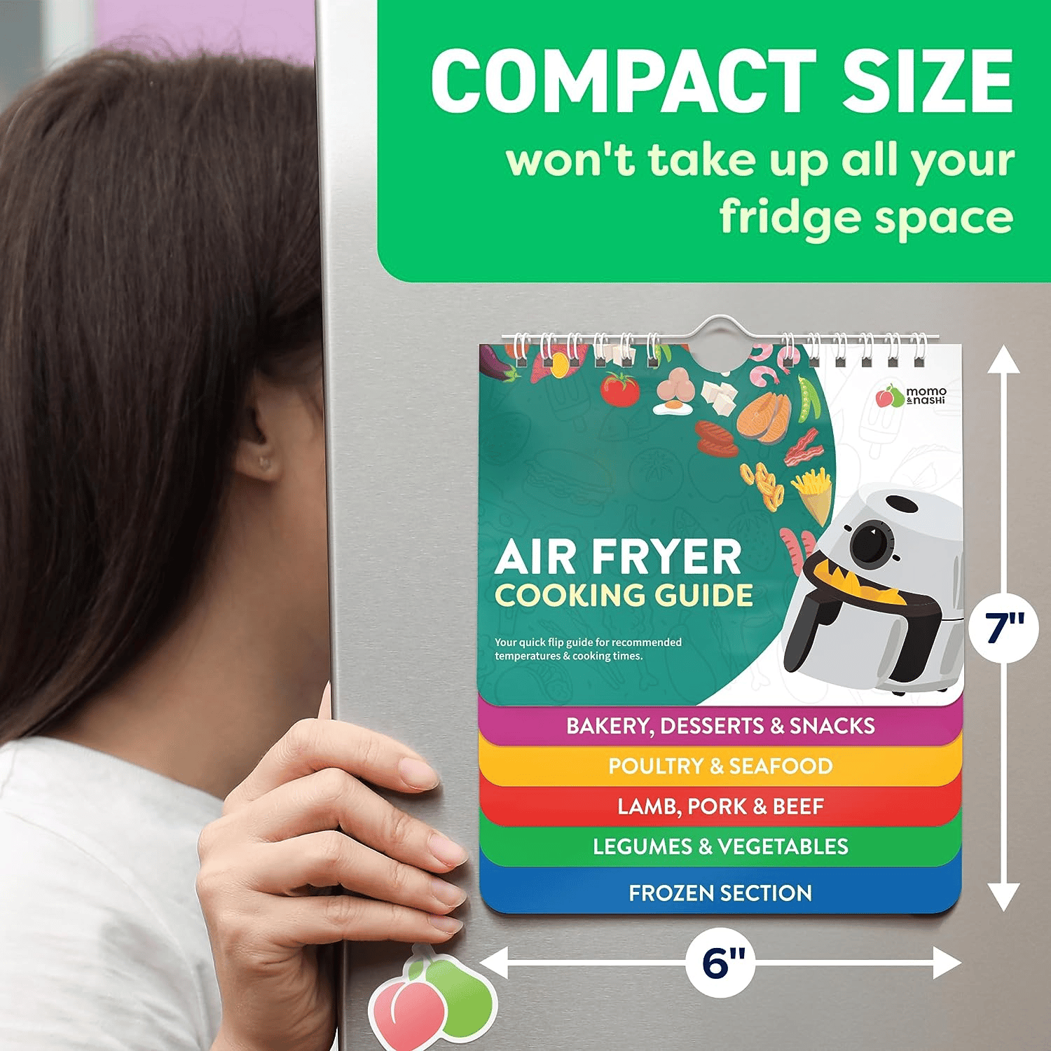 ✨ Air Fryer Cheat Sheet Magnets Cooking Guide Booklet