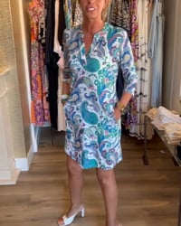 3/4 sleeve pocket dress