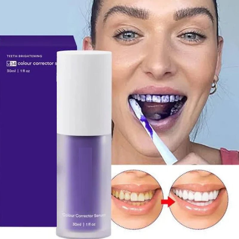 Purple Teeth Whitening Mousse Toothpaste
