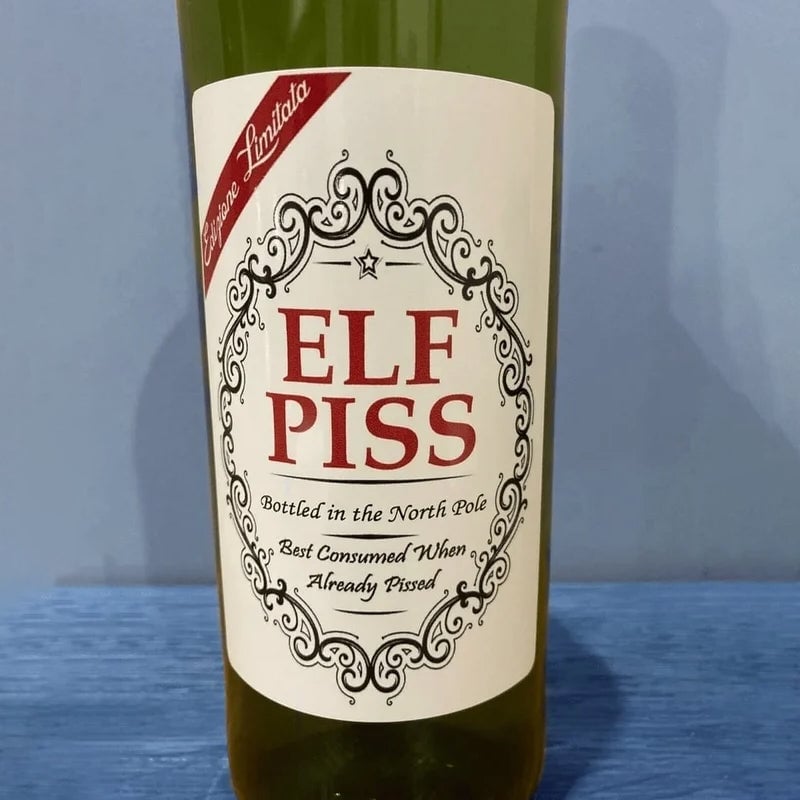 🎄Etichette Per Bottiglie Di Novità Divertenti Di Natale (Confezione da 5 Pezzi)