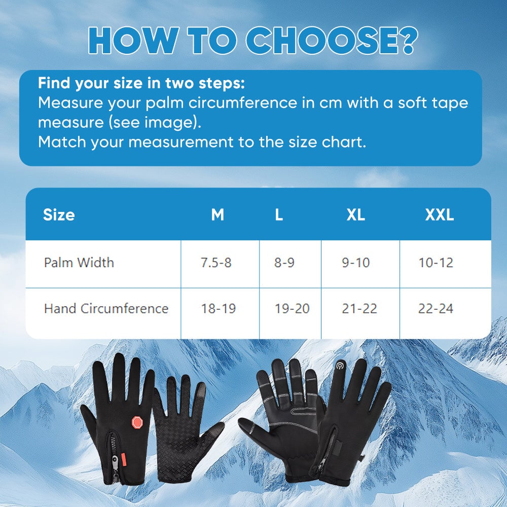 Touchscreen and Windproof Full-Finger Gloves