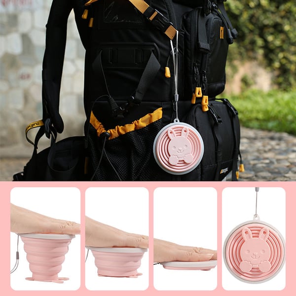 Siliconen opvouwbare waterbekers met deksels