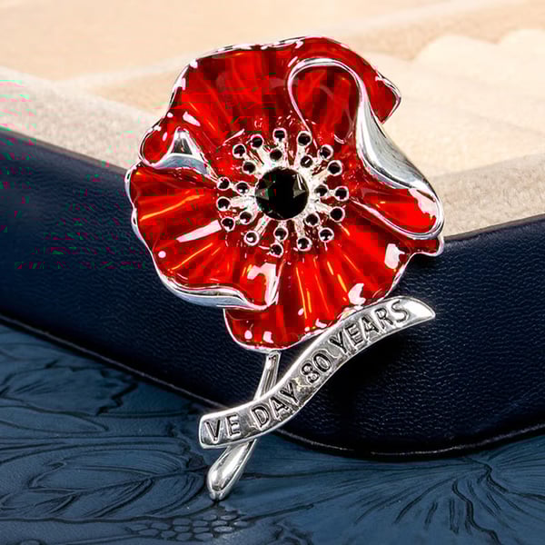 VE Day 80th Anniversary Poppy Brooch