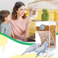 Automatischer auslaufsicherer transparenter Vogelfutterspender