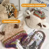 Niedliche Weihnachtsmütze mit Geweihmotiv