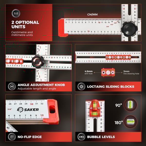 upsell - SAKER® 4 in 1 Drilling Positioning Ruler