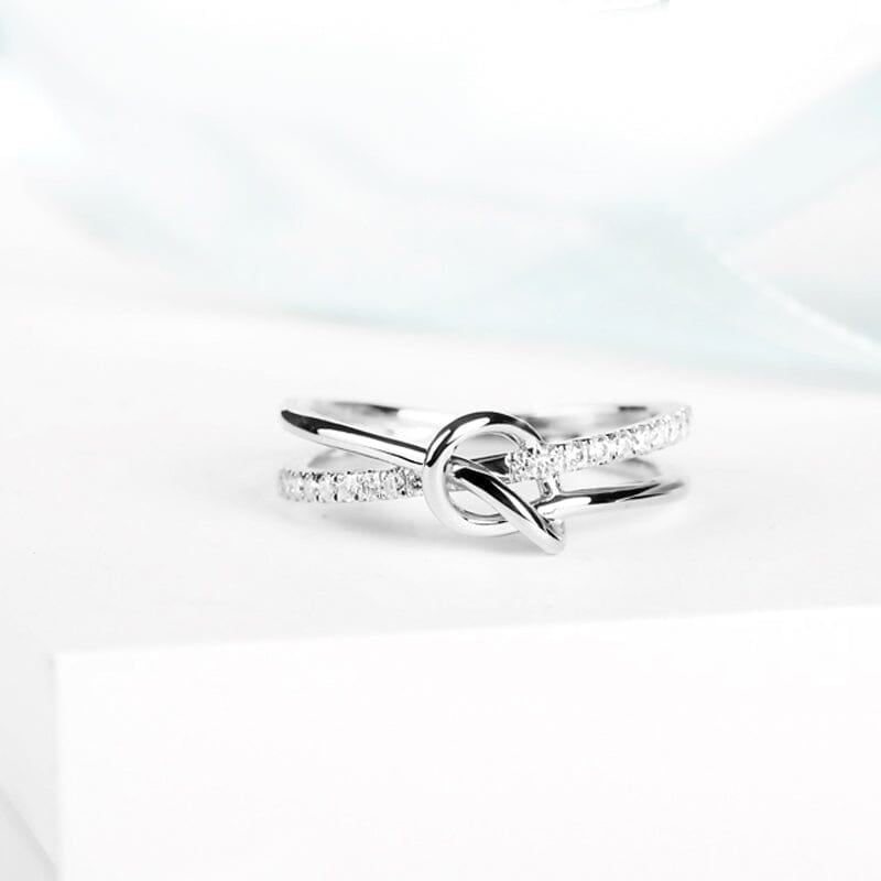 Mother & Daughter Bond Double Band Knot Ring