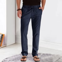 Men's Casual Pants Elastic Waist Drawstring Cargo Trousers